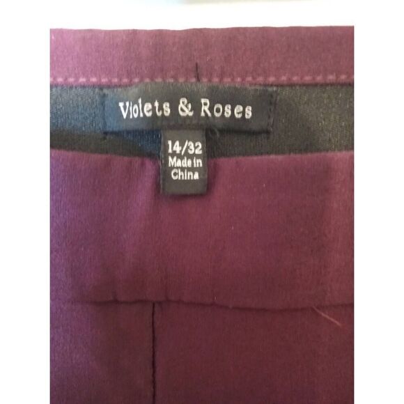 Violet's & Rose's Stitch Fix Harrietta Skinny Pant Maroon 14/32 - Picture 2 of 5